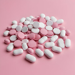 White and pink pills