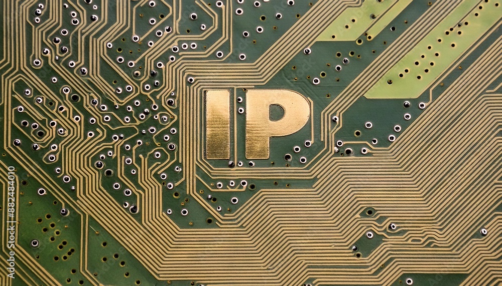 Poster close-up of a computer circuit board