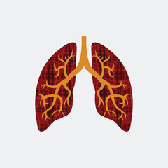 human lungs concept Vector Illustration