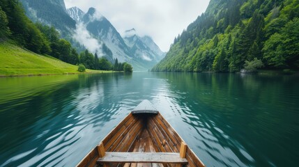 Obraz premium Stunning View of a Picturesque Lake in Austria, A Tranquil Escape in the Heart of the Alps, Explore the Beauty of Austrian Nature