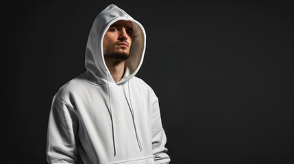 Man in a White Hoodie