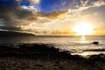 sunset on the beach