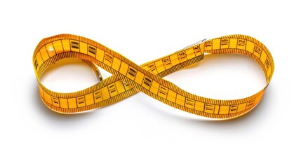 Yellow Tape Measure in the Shape of Infinity