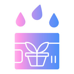 water and plant Gradient icon