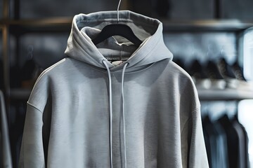 Black leather jacket on a hanger next to a white cotton dress shirt on a black background, showcasing casual fashion apparel
