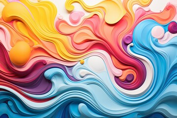 Obraz premium backgrounds infused with vibrant cheer, flowing forms and unique festive flair