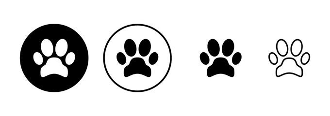 Paw icon vector isolated on white background. Paw Print icon