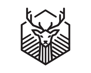 Reindeer logo design vector illustration