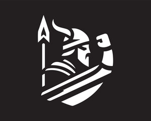 Viking Logo Design Vector Template. Human Viking Logo Design Icon Symbol Vector Illustration.