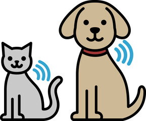 ペット用のマイクロチップのイラスト（Illustration of pet microchip）
