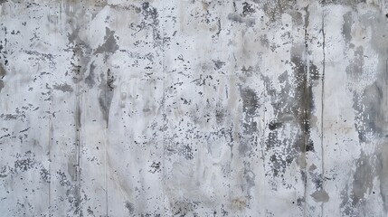 Obraz premium Weathered whitewashed wall texture with black spots and peeling paint