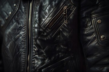Elegant brown leather cowboy jacket, a classic fashion accessory, are isolated on a dark background