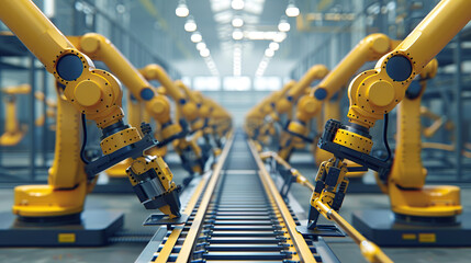 Industrial robots on the modern factory floor