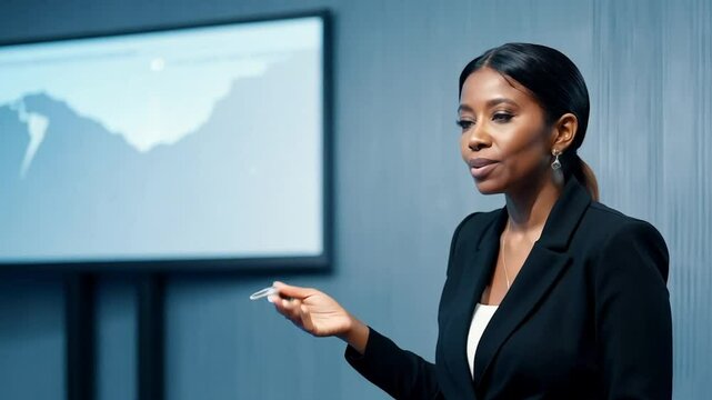 Businesswoman making a presentation at a seminar
