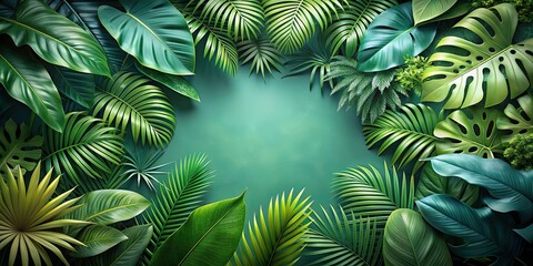 Tropical leaves background with lush greenery and serene vibes, tropical, leaves, background, serenity, natural, beauty, exotic