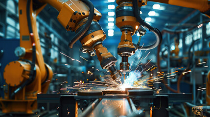 Industrial robots on the modern factory floor