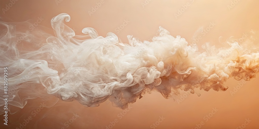 Sticker Light smoke billowing against a peach colored background, peach, smoke, background, pastel, gentle, airy