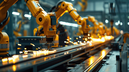 Industrial robots on the modern factory floor