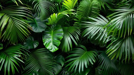 Tropical rainforest habitat, dense ecosystem with vibrant greenery, exotic wildlife, and intricate plant networks, a testament to nature's complexity
