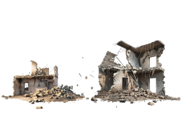 Collapsed Building Rubble PNG Transparency Isolated Image