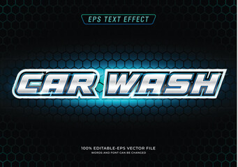 Fototapeta premium Car Wash Text Effect