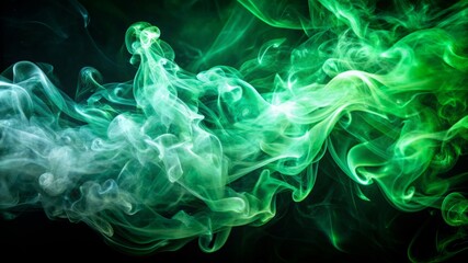 Obraz premium A green smokey haze with a greenish blue color
