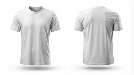 The front and back of a white t-shirt