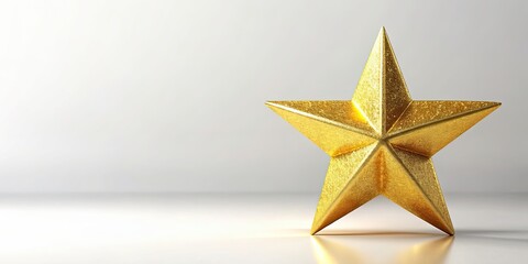 Obraz premium golden star on a white background, , golden, star, shiny, symbol, decoration, celebration, luxury, elegant, design, isolated