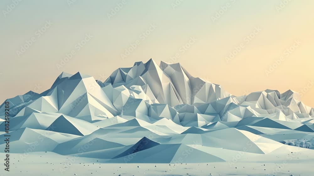 Poster a collection of rectangles and diamonds arranged in a mountainlike formation hinting at an abstract 