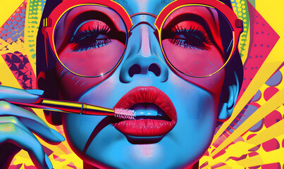 technology-themed beauty graphic concept