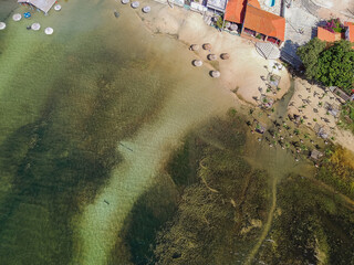Aerial view of paradise lagoon at Jericoacoara, Ceara, Brazil.