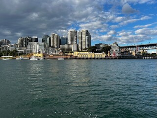 Naklejka premium Amusement park on the foreshore