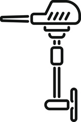 Simple boat motor icon representing an engine used for nautical propulsion, ideal for websites and mobile applications