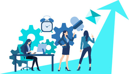 ビジネスにおけるロードマップのイラスト