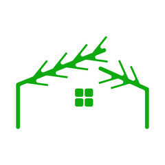 green house icon illustration vector