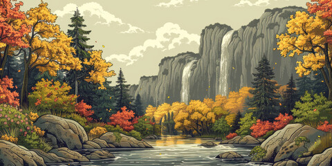 新緑の葉の水彩画イラスト