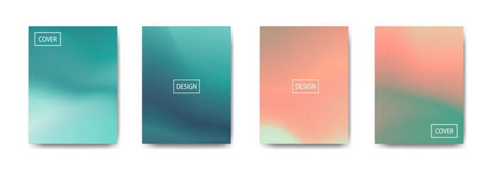set of abstract background with beautiful gradation color, colorful background for poster flyer banner backdrop.vertical banner.cool fluid background vector illustration