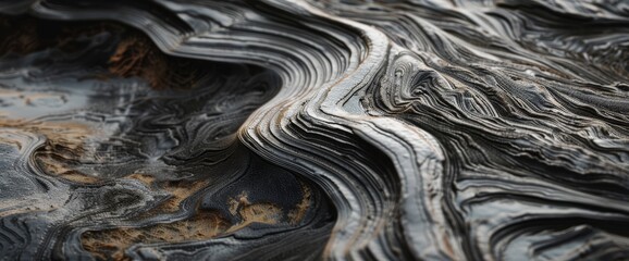 Abstract ice and dirt patterns, creating a unique and artistic visual