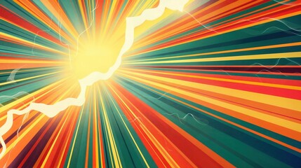 Obraz premium Colorful Abstract Background With Lightning Bolt
