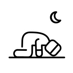 muslim pray icon design