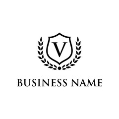 letter V law firm concept