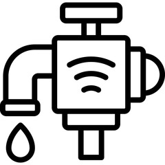 smart water tap icon