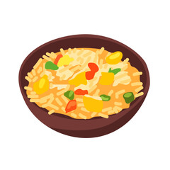 Fried rice or grilled rice vector illustration