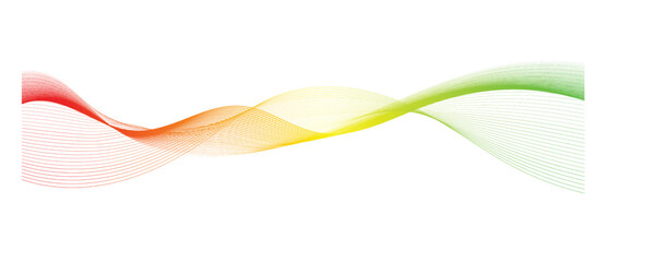 Wave lines smooth flowing dynamic isolated on white background. Technology, digital, communication, science, music concept vector background illustration