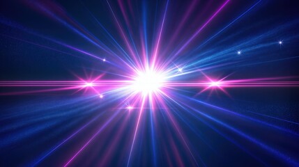 Neon Laser Show With Star Beams