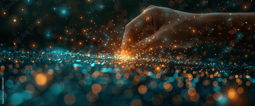 Poster ai-driven business growth through global network data analysis crm hr management teamwork and digita