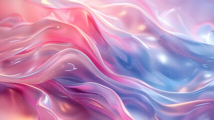 Obraz premium Abstract 3D Background of Pink and Blue Wavy Fluid