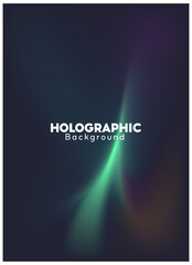 Shades of holographic. Futuristic holographic poster with gradient mesh.