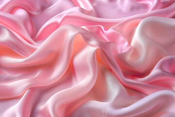Fototapeta premium Pink Silk Fabric Draped Background
