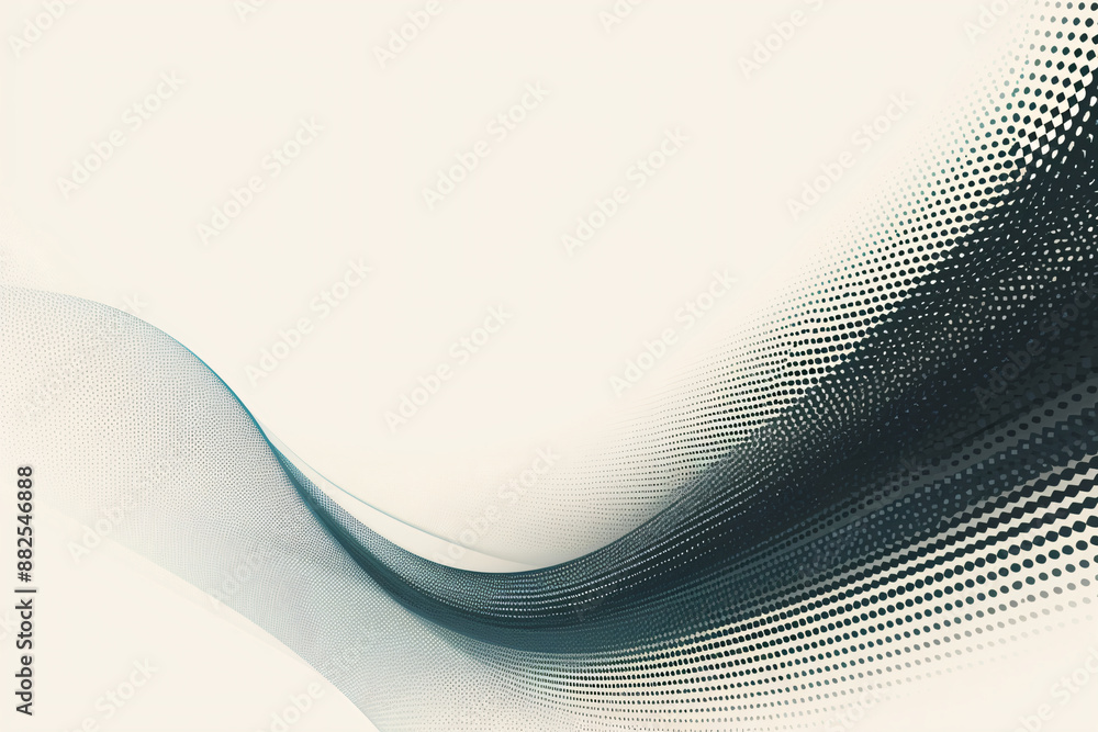 Poster abstract 3d turquoise blue flow wave on light background. digital data structure. future mesh or sou